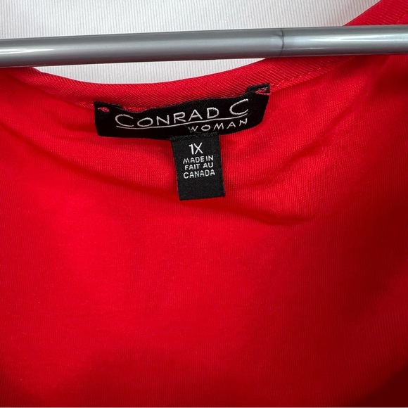 Conrad C tank top camisole bright red stretchy  Sleeveless Tank Top - Picture 7 of 9